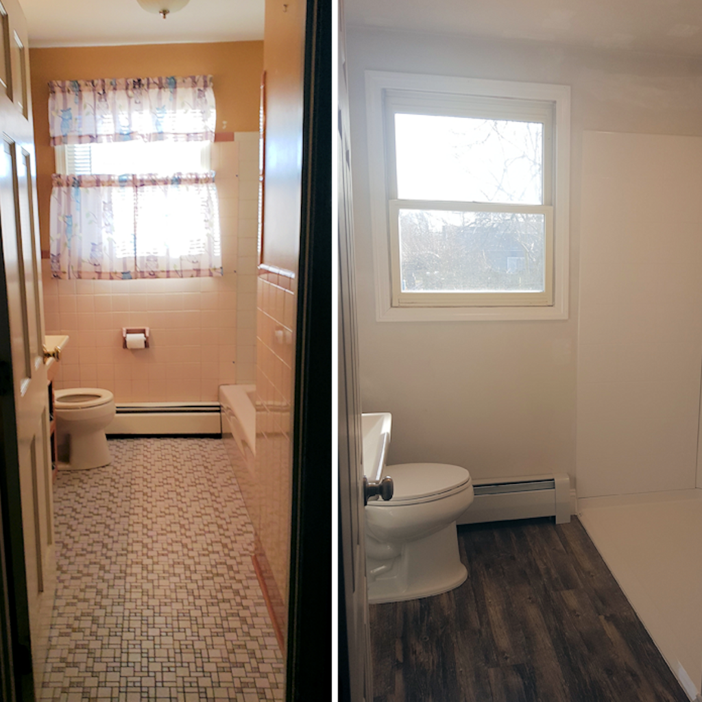 Handicap bathroom build out for family with two wheelchair bound children.